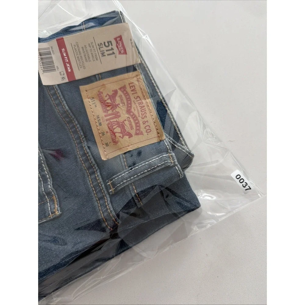 Levi's 511 Slim Boys Jeans Size 16 Slim 26x30 Stretch Denim New With Tags
